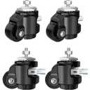 Leveling Stem Casters, Heavy Duty with Upgraded Handle Design, 360 Degree Swivel Caster Wheels, Adjustable Casters with Feet for Workbench 2200 LBS Capacity