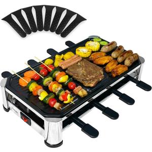TAMARIT 8-Person Raclette Grill, Electric Table Grill for family gatherings