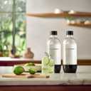 SodaStream 1L Classic DWS Carbonating Bottle Black (twinpack), Pack of 2