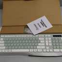 Wireless Keyboard and Mouse Combo, FullSized Wireless Keyboard and Adjustable DPI Mouse, 2.4GHz USB Receiver, Silent Keyboard and Mouse for PC, Windows, MAC, Desktop, Laptop (Avocado Green)