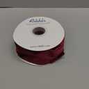 Ribbli Burgundy Velvet Wired Ribbon 2.5 Inch Velvet with Satin Christmas Ribbon for Gift Wrapping Christmas Tree Decoration Crafts Wreaths Supplies-Continuous 10 Yards