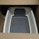 Amazon Basics Large Cat Litter Box with High Sides, Open Top for Easy Access, Includes Scoop with Storage, 19" x 15" x 11.75", Grey/Beige