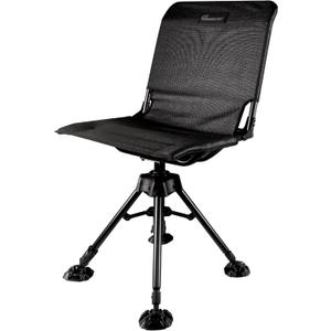 Ameristep Portable Folding Design Hunting Lightweight Heavy-Duty 360 Silent Swivel Blind Chair, Black