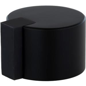 EVI Door Stoppers | Stainless Door Stop - Adhesive Fastening - Protector Rubber - 1.1 x 0.79 Inch Black Door Stopper