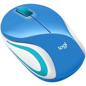 Logitech Wireless Mini Mouse M187 Ultra Portable,1000 DPI Optical Tracking, 3-Buttons, PC/Mac/Laptop - Palace Blue