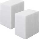 Hoolerry 40 Pcs White Scrub Pads Light Duty Scouring Non Woven Pad Non Scratch Abrasive Hand Multipurpose Scouring Sponge Multi Surface Scrubber Pads for Cleaning Polishing Home(6 x 9 Inch,White)