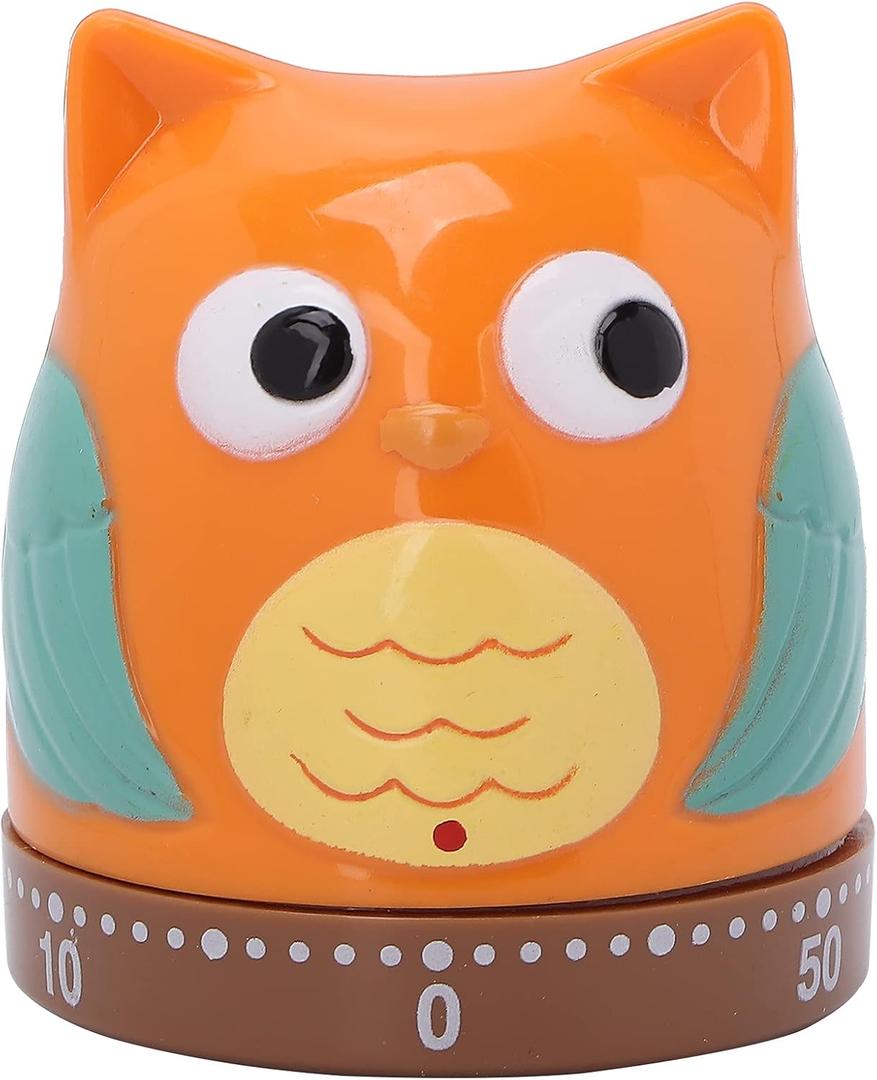Owl Rotating Timer Cartoon Cute 60 Minutes Wind Up Timer Mechanical Rotating Count Down Timer For Homes, Beauty Salons, Kitchens, Schools, Gyms, Care,