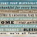 Count Your Blessings Phrases on Rustic Wood Bathroom Rugs 24"x16" Water Absorbent Soft Non-Slip Bath Mat Machine Washable Mats for Showers Laundry Rooms Indoor Doors Decor