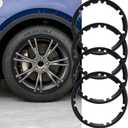 Tesla Model Y Rim Covers 19 Inch|Fit 20202024|Doesn't Fit Juniper|Wheel Rings Trim Rings for Curb Rash Prevention(Must Remove Original Hubcaps to Install)|Snap-On Wheel Rim (Set of 4)
