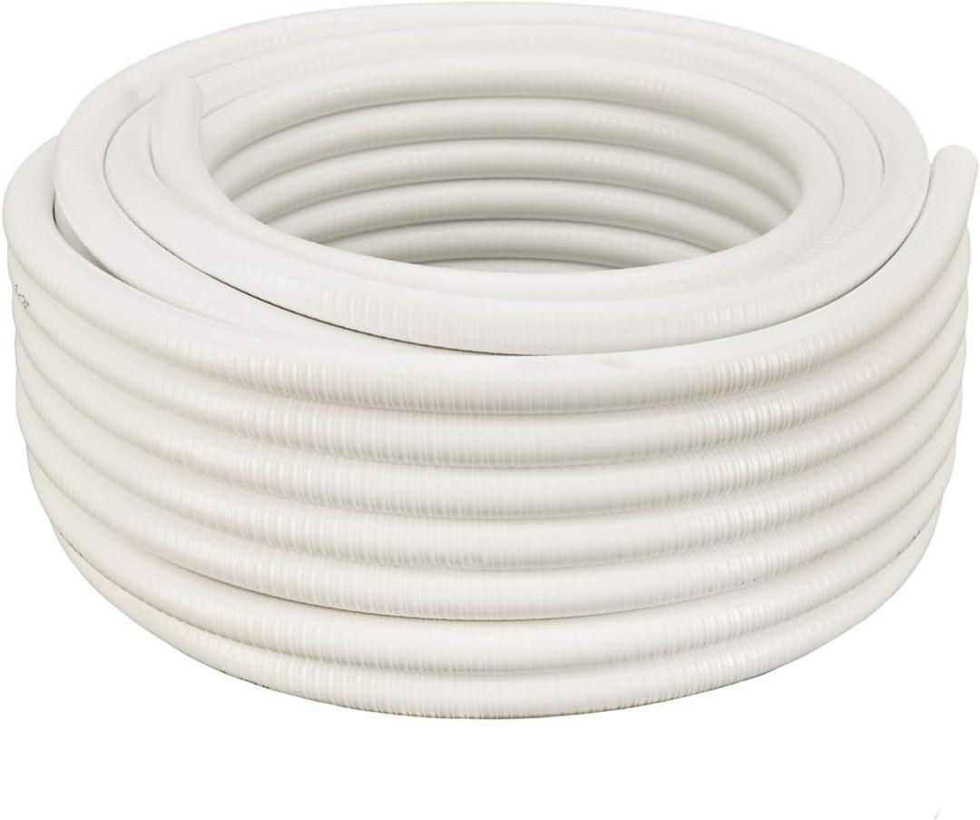 White Schedule 40 Flexible PVC Pipe, Hose, Tubing for Pools, Spas and Water Gardens (3/4" Dia x 10 ft)