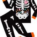 Little Hand Toddler Boys Pajamas Skeleton PJs Glow in The Dark Sleepwear Pant Sets Kids Jammies (7 Years)