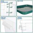 BIEAMA 4 Pack Food Storage Containers with Lids, 4 Quart Square Commercial Food Containers, NSF, Polycarbonate, Clear