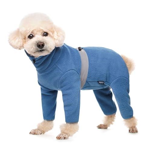 Polar Fleece Dog Coats for Small Medium Dogs, Winter Jacket Sweater Vest Bodysuit, Four-Legged Warm Clothes Pajamas