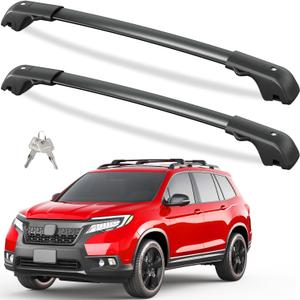 Tuyoung 300lbs Lockable Roof Rack Cross Bars Compatible with Honda Passport 2019 2020 2021 2022 2023 2024 2025 with Raised Rails Aluminum Roof Rails Crossbars Cargo Bars Canoe Rooftop Cargo Luggage