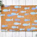 Fish Doormat Coastal Decor Beach House Welcome mat Fish Decor Beach Gift Beach Lover Gift Beachy Doormat Coastal Porch Decor 32"x20"