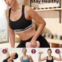 Momcozy Nursing Bras for Breastfeeding, FB011 Low-Impact Nursing Sports Bra Support Maternity Pregnancy Padded Wireless Bra (Black, L)
