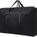 IWEIK Multipurpose Extra Large Heavy Duty Storage Bags Duffle Bags for Space Saving Moving Storage (Black, 100L)