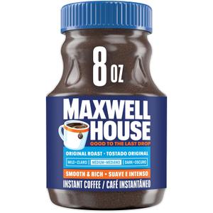 Maxwell House Original Roast Instant Coffee, 8 oz Jar (8 Ounce (Pack of 1), BBD 10/29/2026