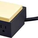 Bostitch Office Konnect Power Hub, Two Outlets Charging Station for Desktop, Shallow Tray Top, Black