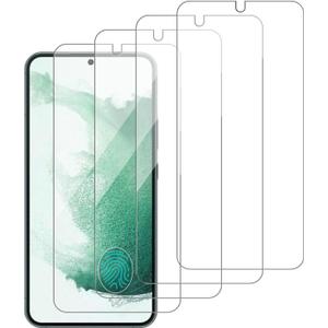 4 Pack Glass Screen Protector Compatible for Samsung Galaxy S22 plus / S22+ / SM-S906U [9H Hardness]-HD Screen Tempered Glass, Scratch Resistant,Easy Install [Case Friendly]