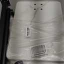 Adjustable TV Tray Table, TV Dinner Table for Eating, C-Shaped TV Trays for Couch, 360° Swivel Side End Table, Slide Under Sofa Snack Table for Bedroom Living Room Small Space (White+Black)