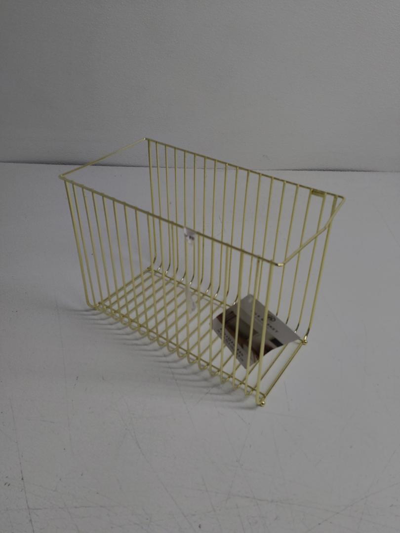 UBrands File Basket Gold 9.5inx12.4inx6.6in