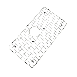 Kitchen Sink Grid and Sink Protectors, Stainless Steel Sink Grids for Bottom of Kitchen Sinks, 26" x 14" with Rear Drain for Single Bowl Sinks
