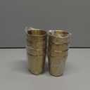 Mimorou 8 Pack Stainless Steel Insulated Cup 10 oz Metal Tumbler Double Wall Vacuum Water Glasses Camping Reusable Mugs BBQ Home Office Party Coffee(Gold)