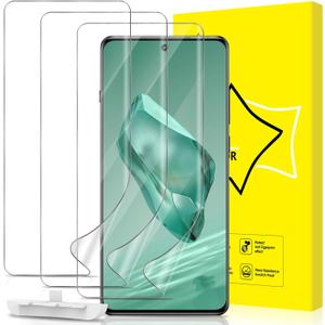 GiiYoon 3 PACK Screen Protector for OnePlus 12 Flexible TPU Film [Support Fingerprint Touch] [HD Full Coverage] [Easy Installation] [Scratch Resistant]