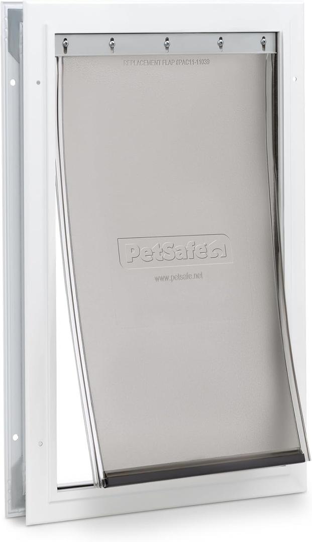 PetSafe Freedom Aluminum Dog & Cat Door, Pets up to 100 lbs, Large, White