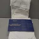 Bedsure Luxury Hotel Duvet Cover Queen Size, 100% White Cotton Rope Weave Bedding Set, Includes 1 Duvet Cover 90x90 Inches with Hidden Zipper & 2 Pillow Shams, Comforter Sold Separately