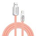 chubbycable Chubby 2.0 USB C 120W Fast Charging Cable Silicone Soft Durable USB C Cable Extra Thick Charger Cord Compatible with iPhone 17-15 Series iPad, Pink, USB-A to Type-C, 6.6FT