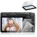 JJC GR IV PET Film Camera Screen Protector for Ricoh GRIV GR4 GR IV HDF Monochrome, Low-reflective Nano Coating Anti-Fingerprint Anti-Scratch Water-Resistant 3H Ultra-Thin LCD Protector Cover