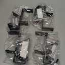 4 Pack Stocking Holders for Mantle for Christmas Decorations,2 in 1 Mantle Garland Holder for Hanging Christmas Stockings, No Drilling Required & Adjustable Garland Hanger, Metal(Black)