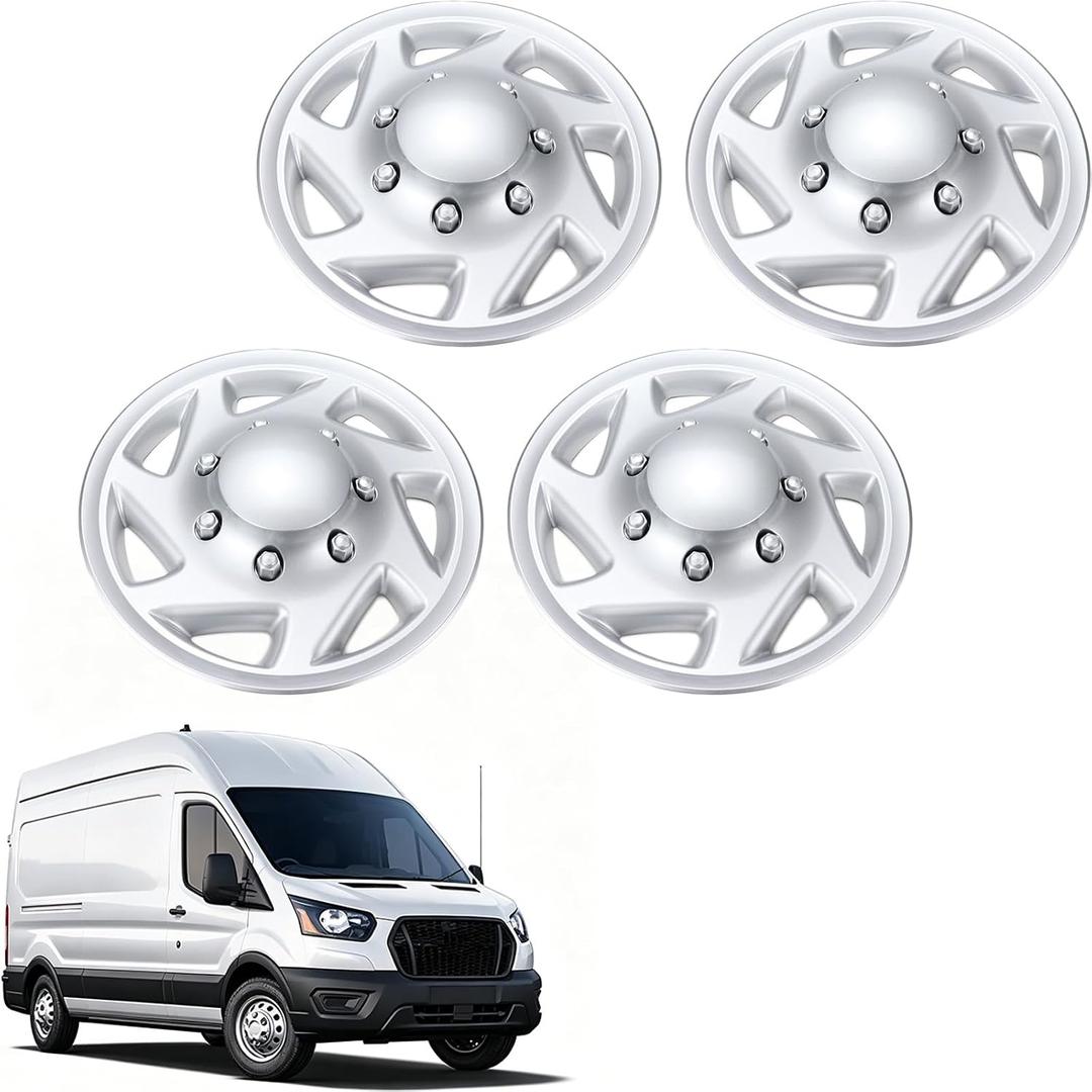 Wheel Cover Rims Hubcaps 16 Inch Set of 4
Compatible with Ford E-150 E-250 E-350 E-450 1998 1999 2000 2001 2002 2003 2004 2005 2006 2007 2008 2009-2024 Wheel Hub Cap