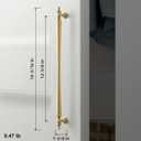 Goo-Ki Champagne Bronze Cabinet Pulls 12-5/8 Inch Hole Centers, 6 Pack, Zinc Alloy Traditional Handles for Kitchen, Pantry, Dresser, Vanity