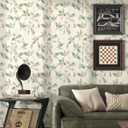 3 x Boho Peel and Stick Wallpaper 17.3''x78.7'' Modern Beige Botanical Wall Paper Thicken Waterproof Self Adhesive Removable Green Leaf Wallpaper Contact Paper for Cabinets Bedroom Decoration Vinyl