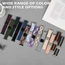 Nylon Braided Watch Bands Compatible with iWatch Series 11/10/9/8/7/6/SE/5/4/3/2/1, Sport Strap for 38mm/40mm/41mm/42mm Women Men, Stretchy Nylon Band with Zinc Alloy Parachute Buckle