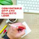 Red Syringe Pens - Fun & Retractable BallPoint with Black Ink - Smooth Writing, Comfortable Grip & Lightweight Novelty Pens - Perfect for Nurses, Doctors | 12PCS