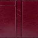 Aurya Leather Checkbook Covers for Personal Checkbook, Checkbook Holder with Free Vinyl Divider, Checkbook Cover for Duplicate Checks for Men and Women (Wine Red)