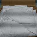 EASELAND King Size Down Alternative Comforter - Quilted Duvet Insert for All Seasons, Soft Lightweight with Corner Tabs, Summer Winter Warm Bedding, White 90x102 Inches