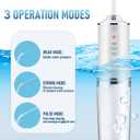 Electric Water Flosser Cordless for Teeth 3 Modes 4 Jet Tips Cleaning and Flossing Water Dental Portable Floss Irrigator Oral Water Flossed Rechargeable Tonsil Stone Travel Adults Birthday Gift