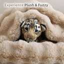 Smoofy Faux Fur Throw Blanket for Couch  Linen Fluffy Cozy Rabbit Fleece, Plush Soft Bubble Blanket for Sofa & Bed, for Mom, Warm Fuzzy Home Room Decor Throw 50" x 60"