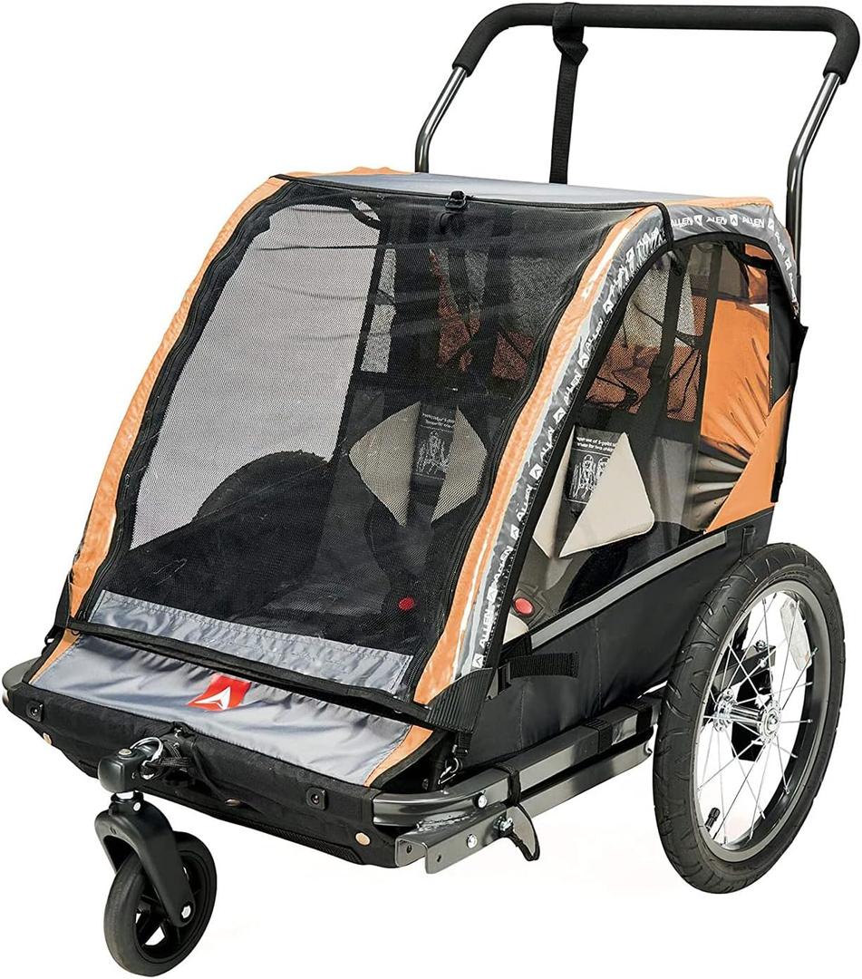 Allen Sports Deluxe Bike Trailer & Stroller (2 Child, Orange)