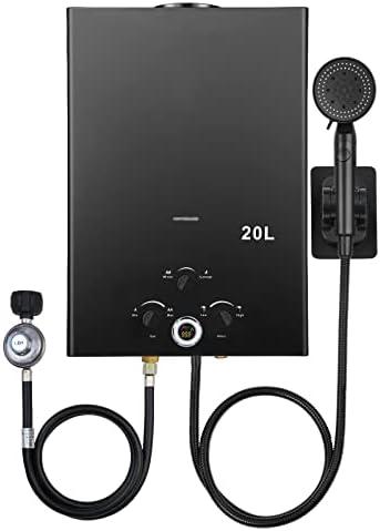 Tankless Water Heater 5.26GPM 20L Outdoor Portable GasHot Water Heater Instant Propane water heater with Digital Display Multi-Protection for Camping Trips Boat Cabins Tankless Water Heater 5.26GPM 20L Outdoor Portable GasHot Water Heater Instant Propane water heater with Digital Display Multi-Protection for Camping Trips Boat Cabins