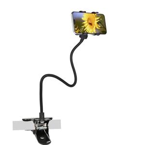 Ltheifaa Cell Phone Holder Gooseneck Mount, Universal Lazy Bracket Flexible Long Arm Clamp Clip Phone Stand for Bed,360 Adjustable DIY Flexible Grip Desktop Mobile Phone Stand for All 4-7” Devices