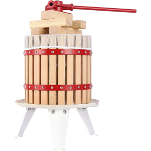 YUDA Upgraded 3.17 Gallon (12L) Manual Fruit Wine Press with 8 Blocks 100% Nature Oak, Cider Apple Grape Berries Crusher Juice Maker