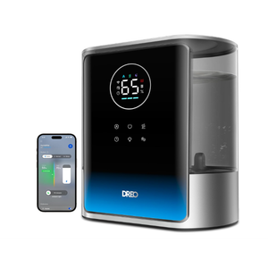 DREO 8L Smart Humidifier Large Room 600ft², HM717S, 80H Runtime Supersized Warm and Cool Mist Humidifiers for Bedroom Baby, 28dB Quiet Air Humidifier for Plants Indoor, Home, Whole House, Silver