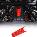 Engine Shroud Cover Panel Trim Cover Compatible with Chevrolet Corvette C8 2020-2026, ABS Engine Compartment Panel Protection Decoration Trim Accessories (Red)