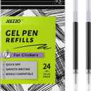 Gel Ink Refills for Retractable Click Pens, Medium Point Pen Refills Compatible with Pilot G2 Pentel Energel Jetstream Sharpie S-Gel Uniball Signo Zebra Sarasa (Black, 0.5mm, 24 pcs)